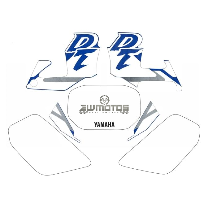 Kit Autocolantes Yamaha DTR 125 – Branco