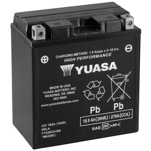 Bateria Yuasa YTX20CH-BS Alto Rendimento