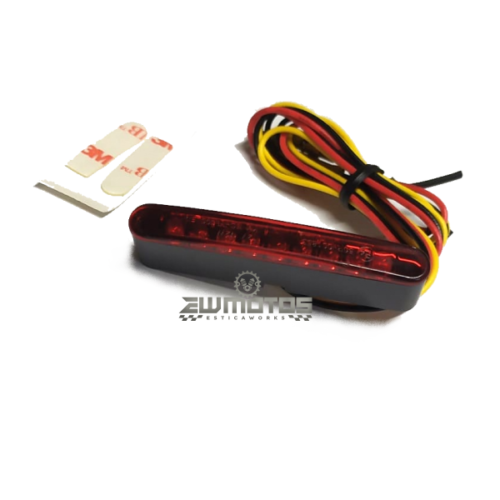 Farolim Mini Oval 9 Leds Vidro Vermelho – Homologado