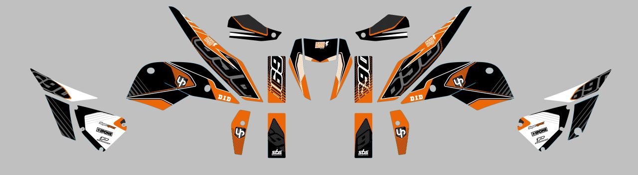 Kit Deco UP Maximize Preto-Laranja KTM Duke 690