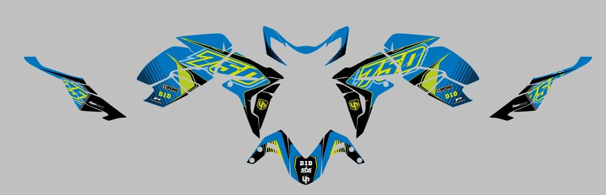 Kit Deco UP Maximize Azul-Amarelo Suzuki GSR750