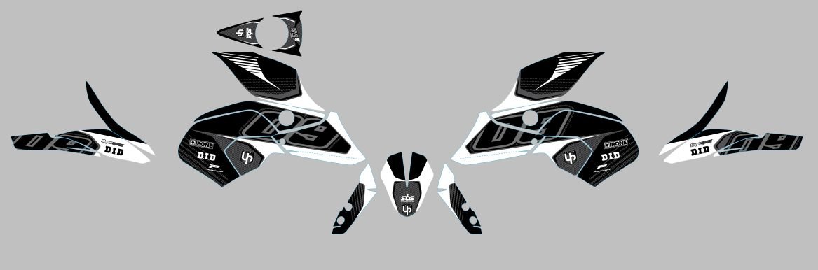 Kit Deco UP Maximize Preto-Branco Yamaha MT09 — 10YA6921451