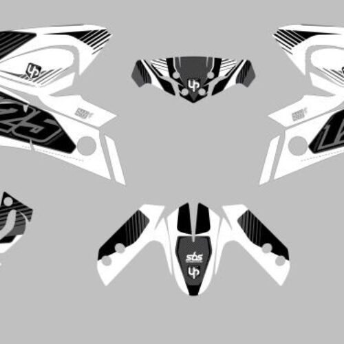 Kit Deco UP Maximize Preto-Branco Yamaha MT125