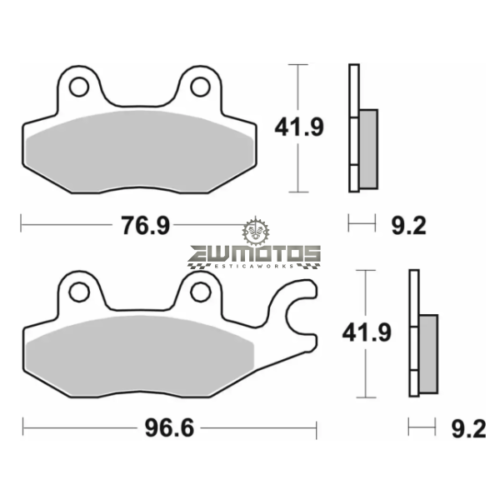 Pastilhas Travão Honda NSR 50,80 / Kymco Agility 125 14-16 / Daelim SV S3 125 11-15 – SBS
