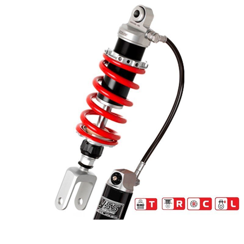 Amortecedor traseiro YSS Gas Top Line c/Garrafa com tubo Kawasaki ZZR1100