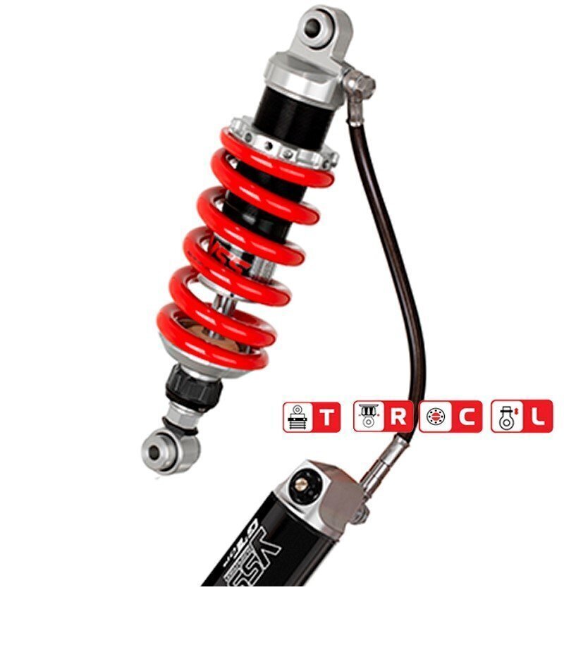Amortecedor traseiro YSS Gas Top Line c/Garrafa com tubo Honda CB X 500