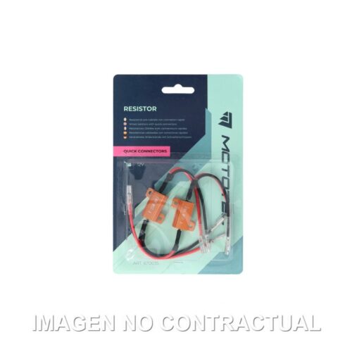 PAR DE RESISTENCIAS MOTOTEC PRE-CABLEADAS CON CONECTOR RAPIDO 2PZ – 12V