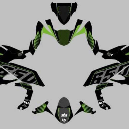 Kit Deco UP Maximize Preto-Verde Kawasaki Z650