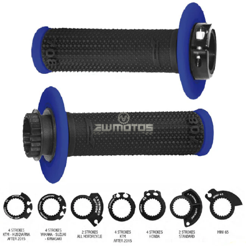 Punhos Progrip 708 Lock-On MX Azul/Preto