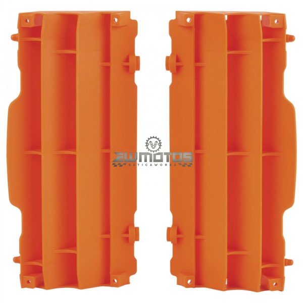 Grelhas Radiador Laranja KTM EXC/-F 08-16, SX250 07-16 / Husqvarna TE/FE 14-16, FC 14-15 – Polisport