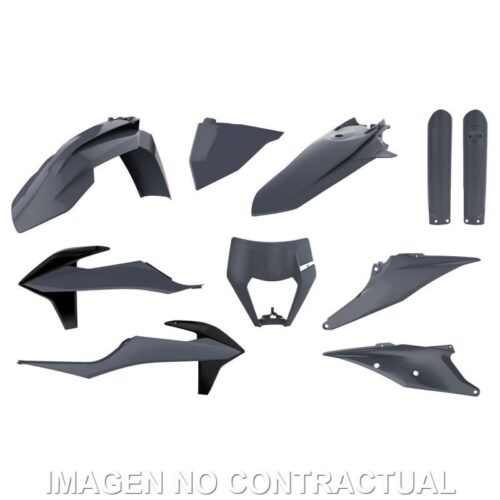 Kit completo de plásticos Polisport para KTM EXC/EXC-F(20/23) cor cinzento (enduro)