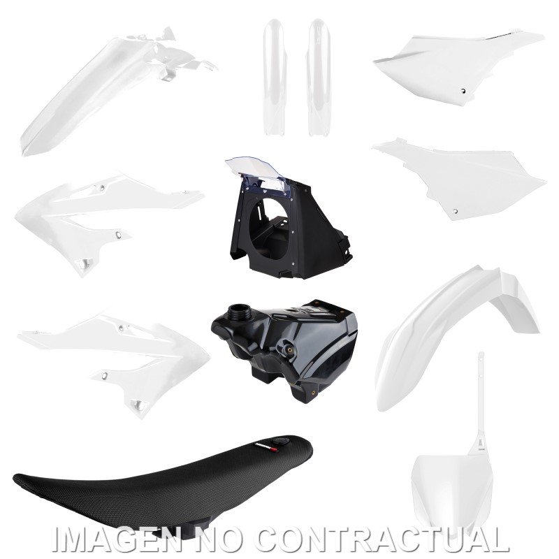 Kit completo de plásticos Polisport de restyling para Yamaha YZ125/250(02/21) 22′ style OEM cor branco (MX)