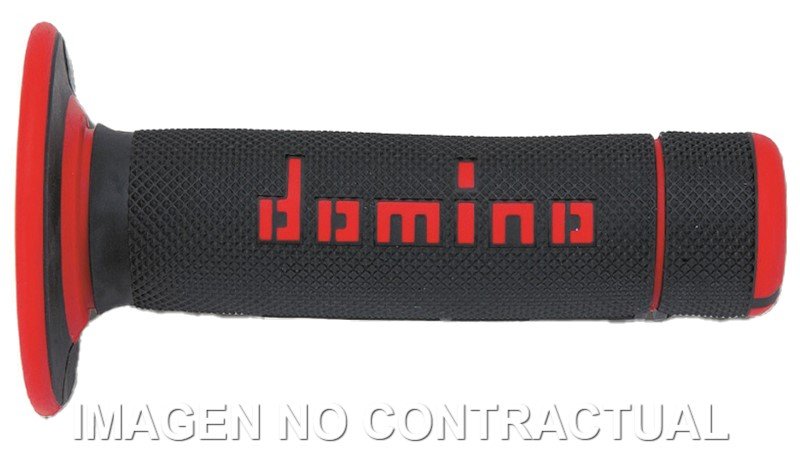 Punhos Domino OFF Road Preto – Vermelho Cerrados D 22 mm L 118 mm