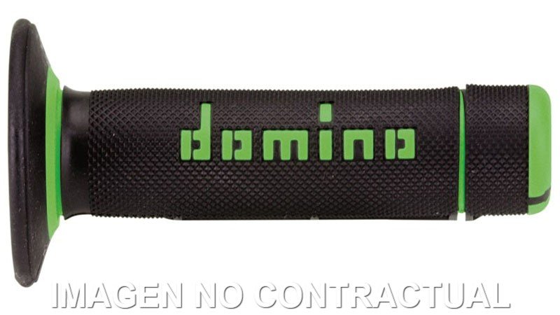 Punhos Domino OFF-road Preto – Verde Cerrados D 22 mm L 118 mm