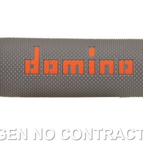 Punhos Domino OFF Road Cinzento – Laranja Cerrados D 22 mm L 118 mm