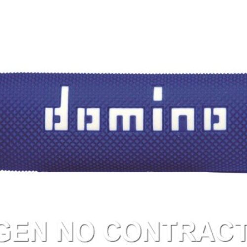 Punhos Domino OFF Road Azul – Branco Cerrados D 22 mm L 118 mm