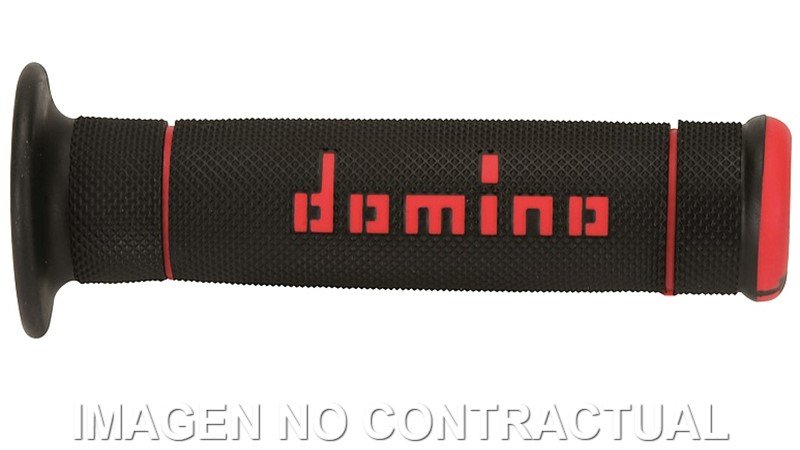 Punhos Domino Trial Preto – Vermelho Cerrados D 22 mm L 125 mm
