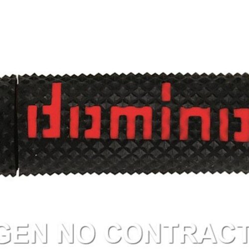 Punhos Domino DSH OFF Road Preto – Vermelho Cerrados D 22 mm L 120 mm