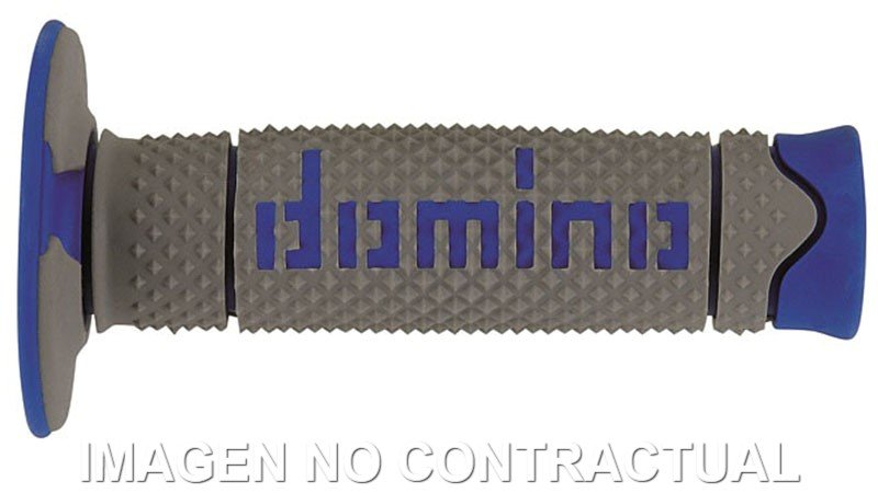 Punhos Domino DSH OFF Road Cinzento – Azul Cerrados D 22 mm L 120 mm