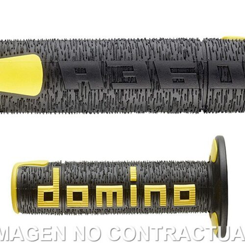 Punhos Domino OFF Road RPS Preto – Amarelo Cerrados D 22 mm L 120 mm