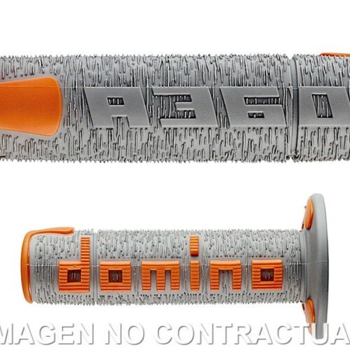 Punhos Domino OFF Road RPS Cinzento – Laranja Cerrados D 22 mm L 120 mm