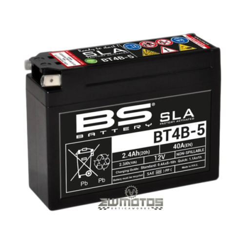 Bateria BS BT4B-5 SLA (Prontas para Aplicação) – Yamaha DT 50 LCDE