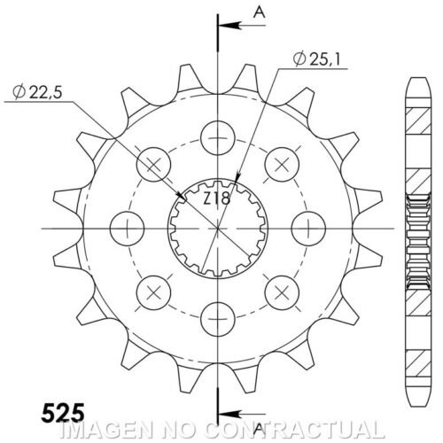 Pinhão Supersprox Triumph 525 x 16 — CST1186X16