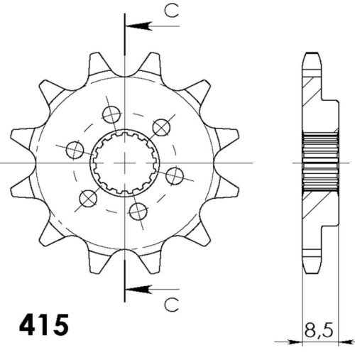 PIÑÓN SUPERSPROX KTM 415 X 12