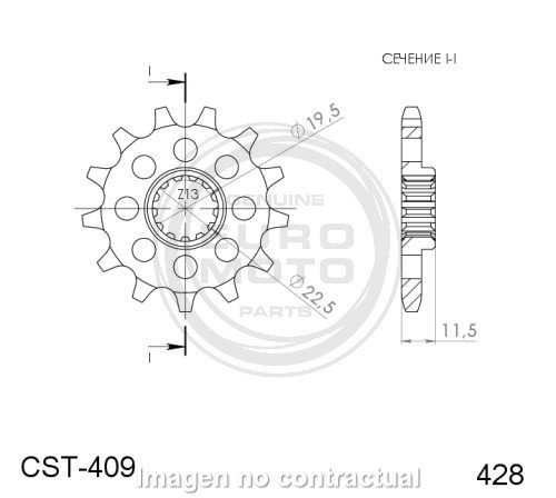 Pinhão Supersprox Suzuki 428 x 14 — CST409X14