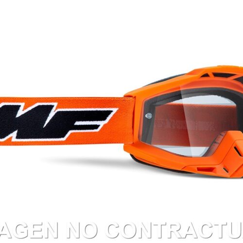 FMF POWERBOMB GOGGLE ROCKET LARANJA – CLEAR LENS