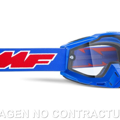 FMF POWERBOMB ENDURO GOGGLE ROCKET AZUL – CLEAR LENS