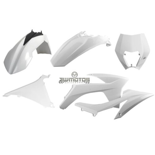 Kit Plásticos Enduro KTM EXC/EXC-F 2012-2013 | XC/XC-F 2011 Branco – Polisport