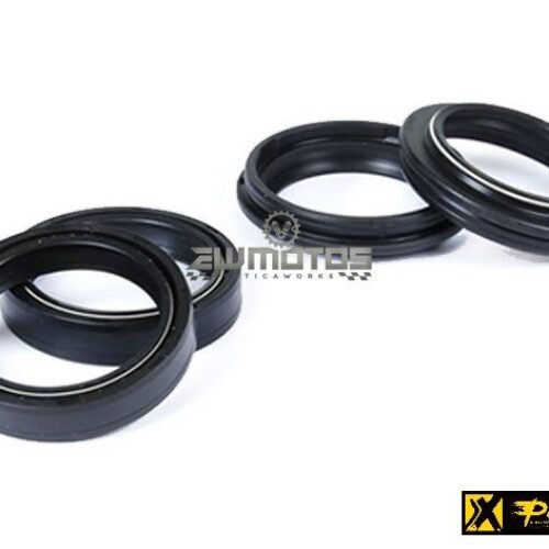 Kit Vedantes + Guarda Pós Suspensão (48x58x10) KX125/250 02-08, YZ125/450F 04-20, CRF250R 10-12, CRF450R 09-20 – Prox