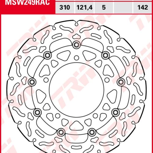 disco de travão TRW MSW 249 RAC