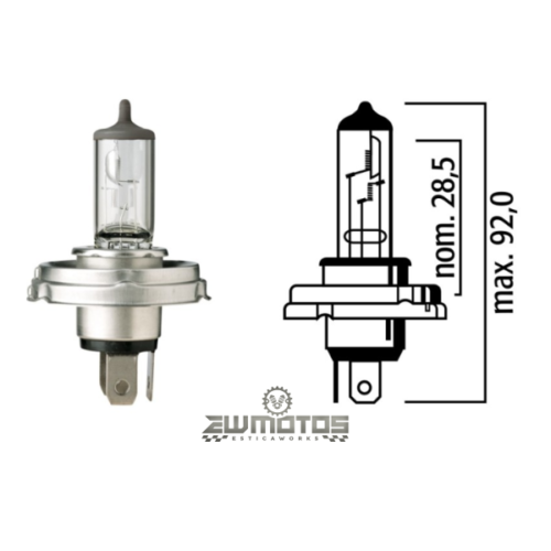 Lâmpada Flosser P45T H4, 12V 60/55W