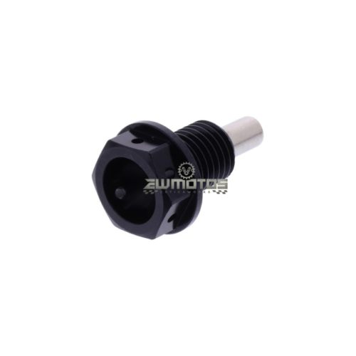 Parafuso Magnético Bujon Óleo M12X1.50mm (15mm) Alumínio Racing Preto