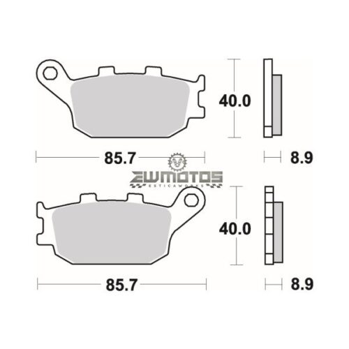 Pastilhas Travão Trás Sinterizadas Honda CB600F Hornet / TRACER 700,900  – SBS