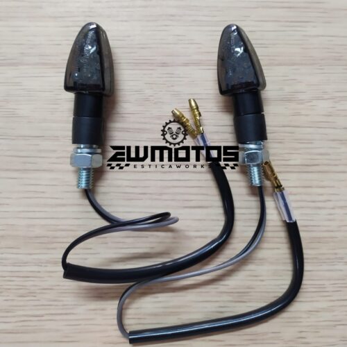 Piscas Triângulo Curtos Led Preto Fumado – Homologado