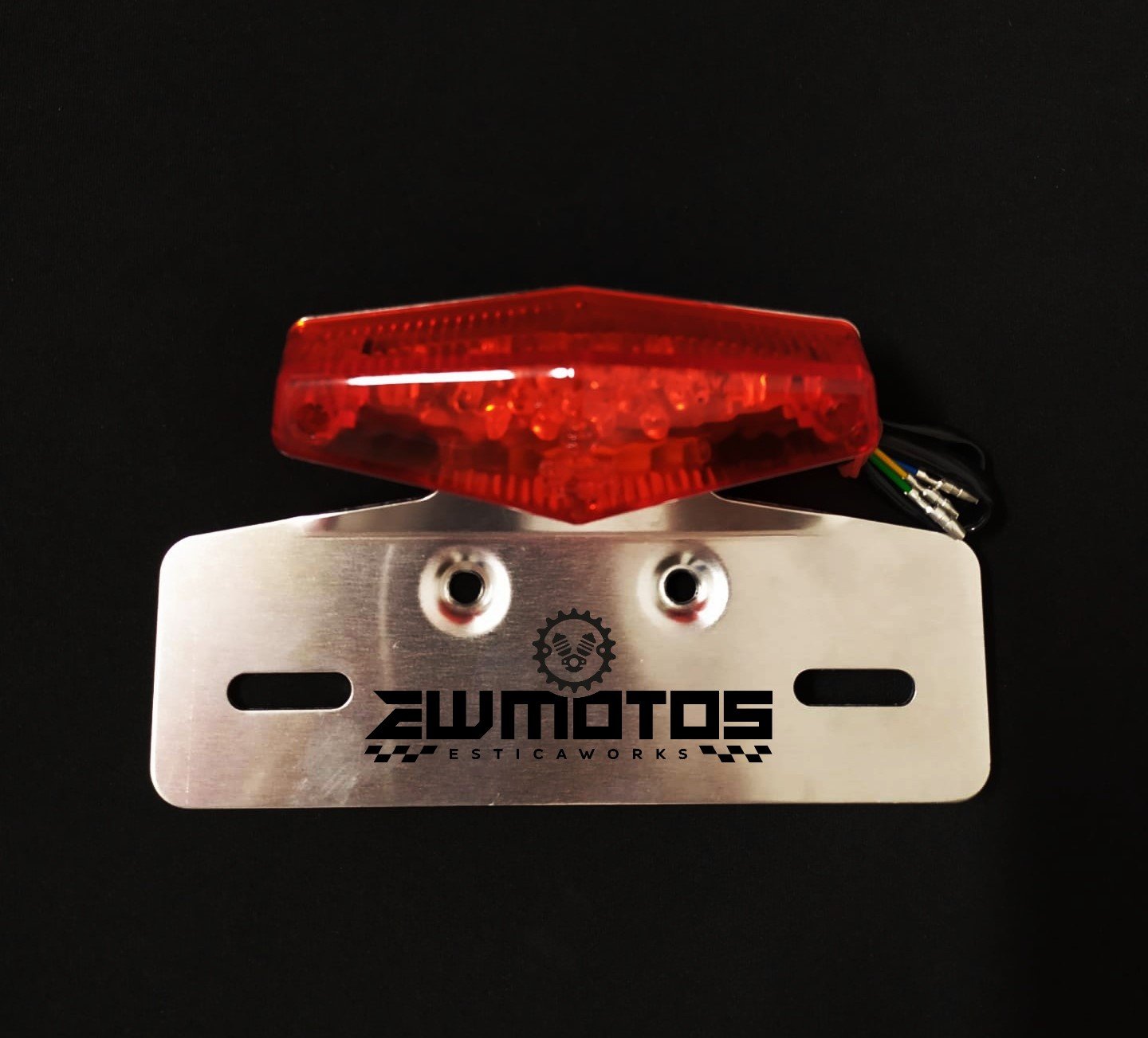 Suporte Matricula Led Universal Road C/ Led Matricula – Vermelho