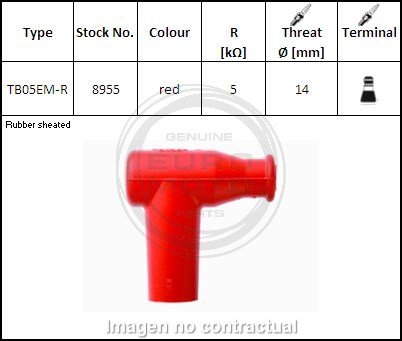 Pipa de Vela NGK TB05EM-R