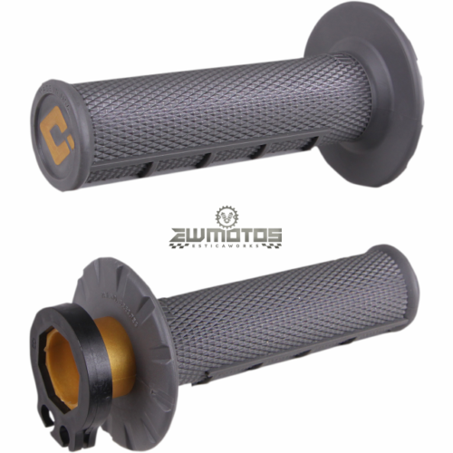 Punhos Cinza Escuro MX V2 Lock-On Half-Waffle – ODI