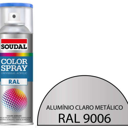 Tinta Spray RAL 9006 METALICO Alumínio Claro 400 mL