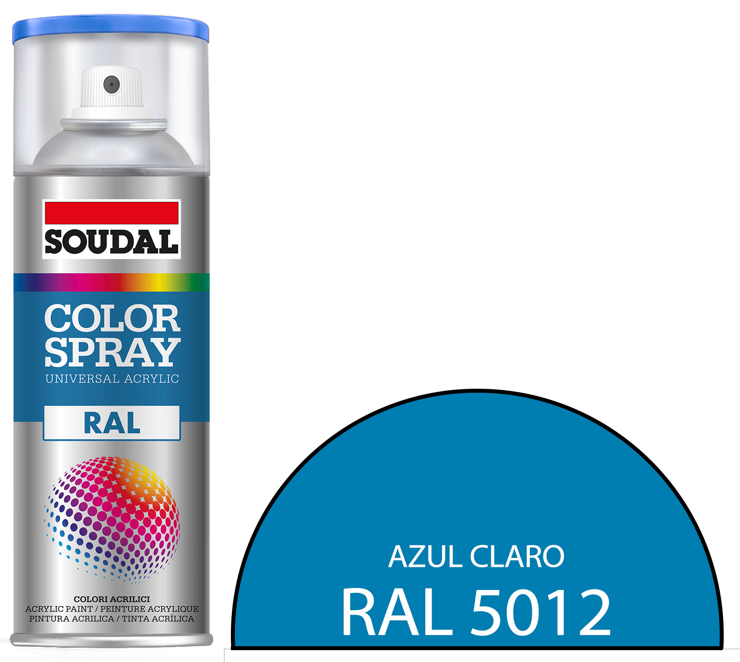 Tinta Spray RAL 5012 Azul Claro 400 mL