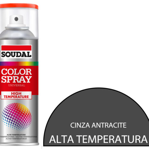 Tinta Spray ALTA-TEMPERATURA Cinza Antracite 400 mL