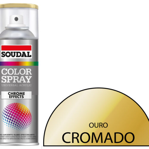 Tinta Spray EFEITO CROMADO Ouro 400 mL