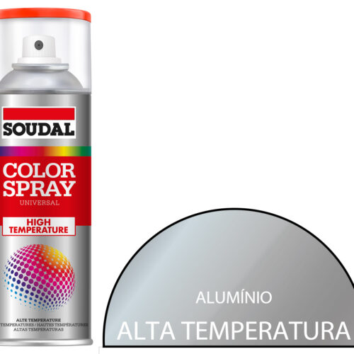 Tinta Spray ALTA-TEMPERATURA Alumínio 400 mL
