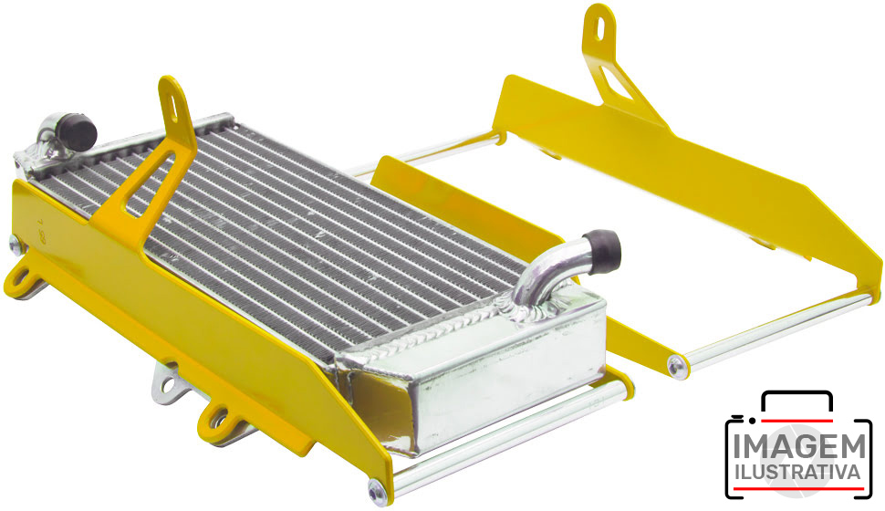 Proteção de Radiador Alumínio Light Amarela — Suzuki RM 85