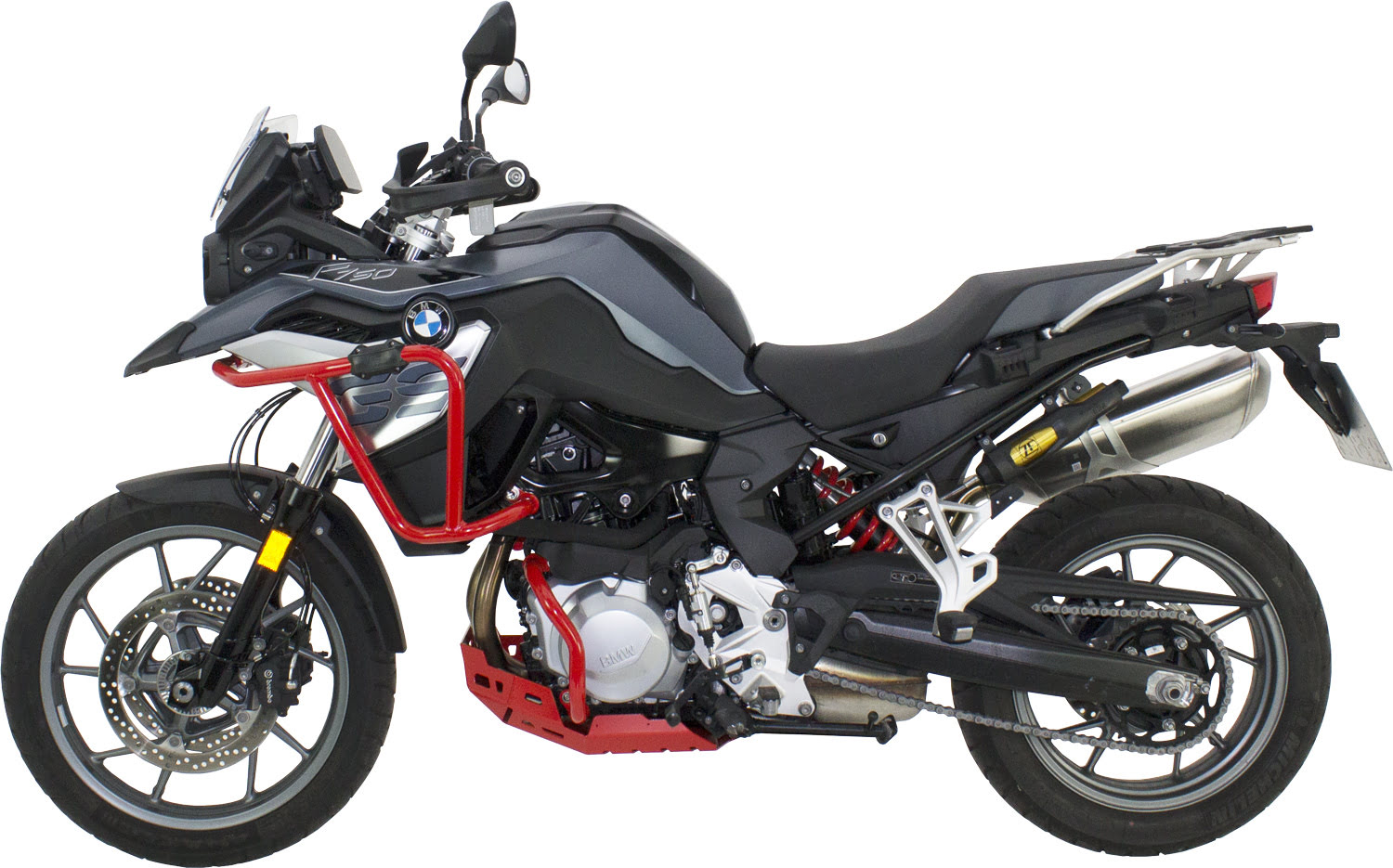 Proteção de motor Trail Alumínio Preta Texturada