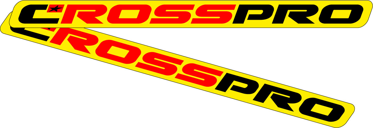 Autocolantes de Triangulos Quad 350x25mm Amarelo 2un