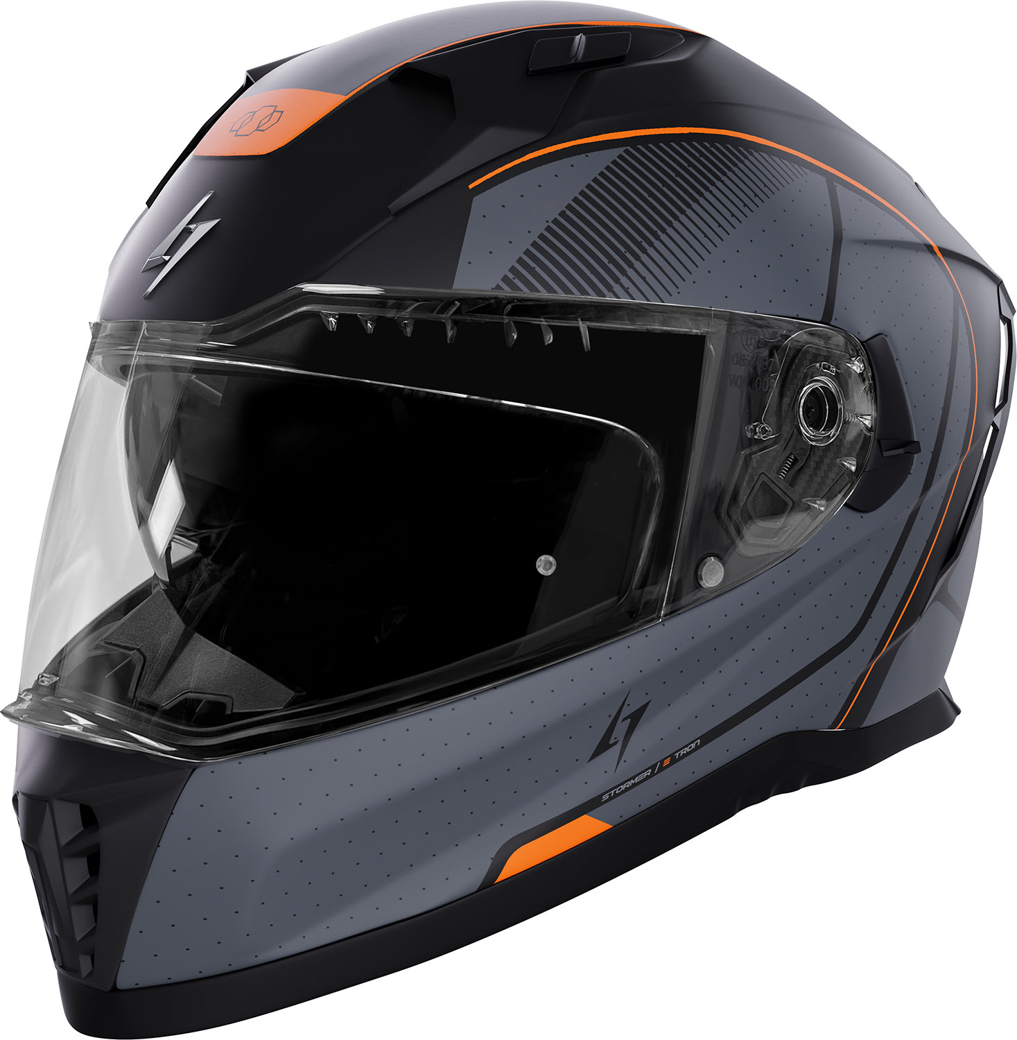 Capacete BLASTER TRON Laranja Neon Metal Mate XL